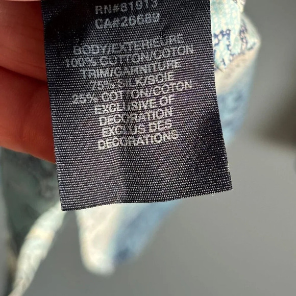 Robert Graham Mens Paisley Buttoned Long Sleeve Shirt White Blue Sz Large - Picture 7 of 16